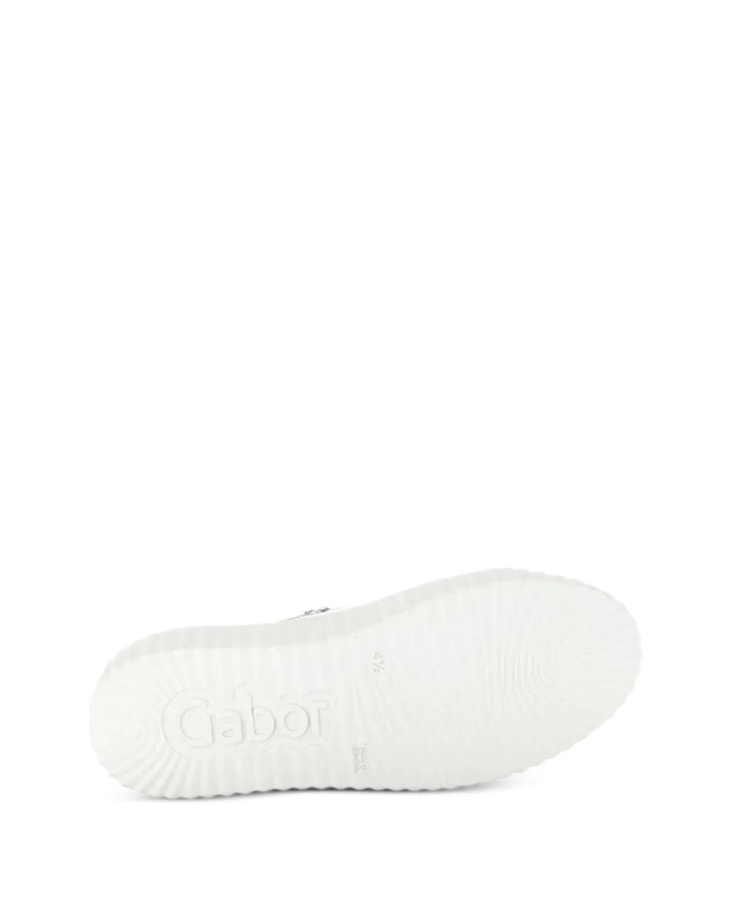 Gabor White Side-Zip Low-Top Sneakers