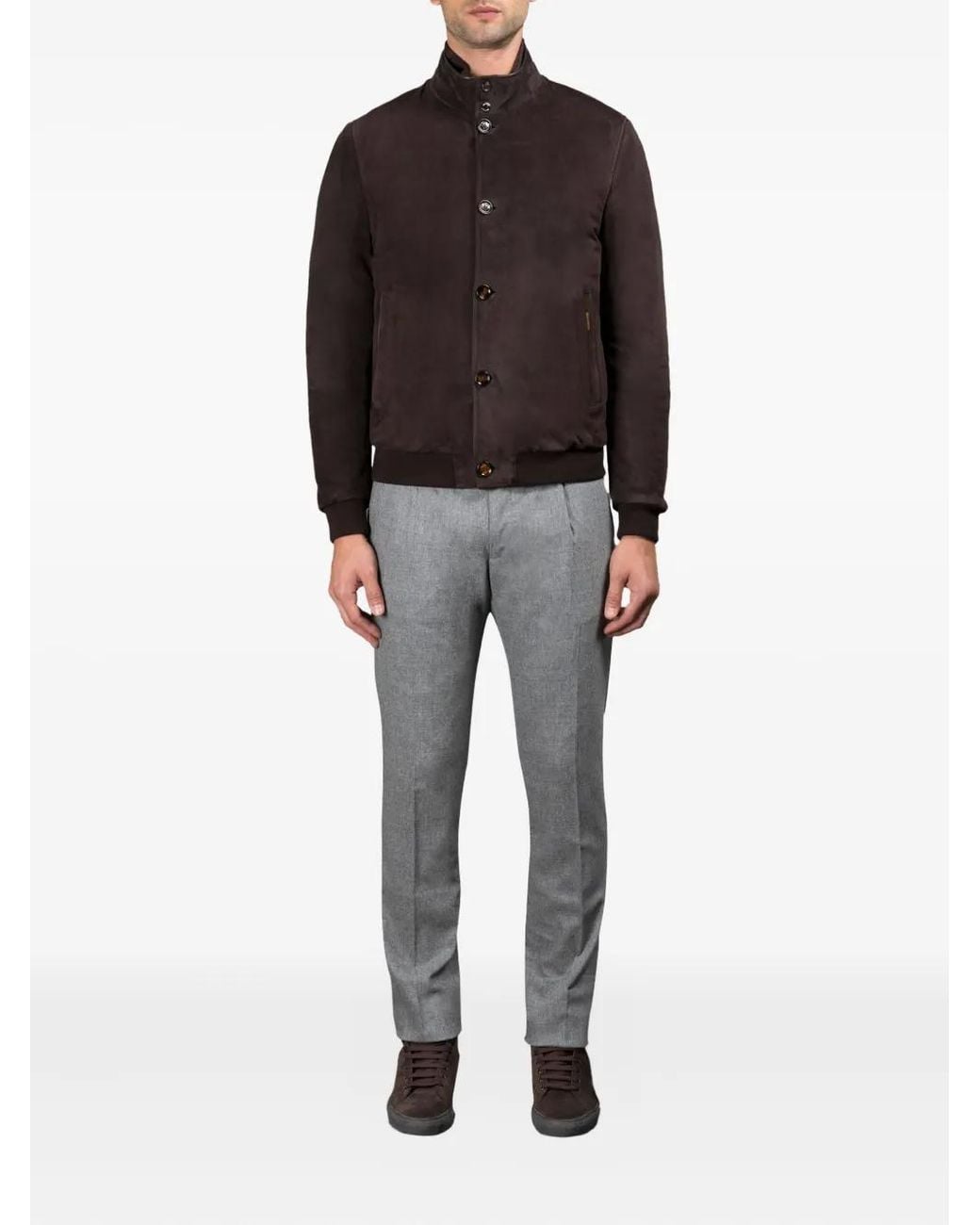 Moorer Black Veste Janos En Cuir for men