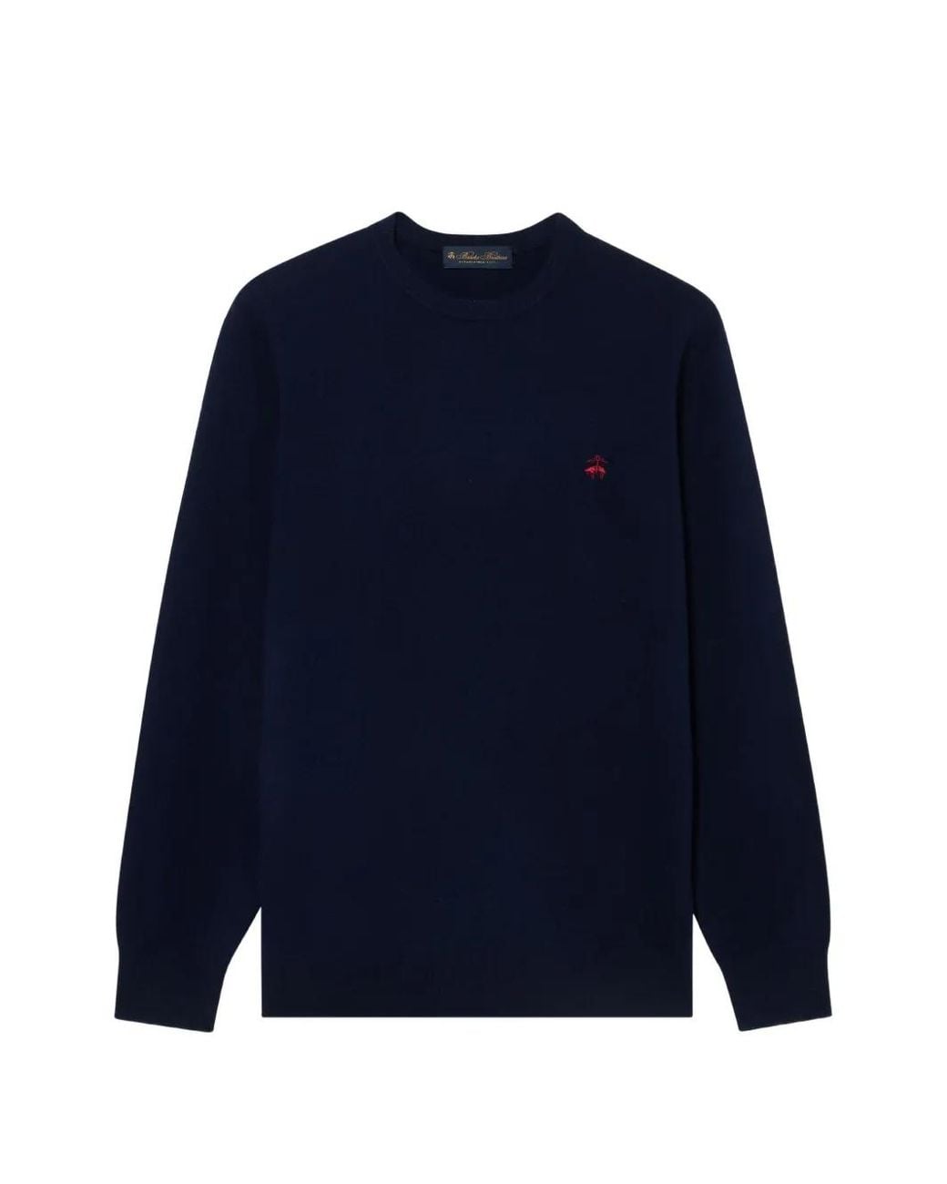 Brooks Brothers Blue Pull En Laine D'Agneau À Logo Brodé for men