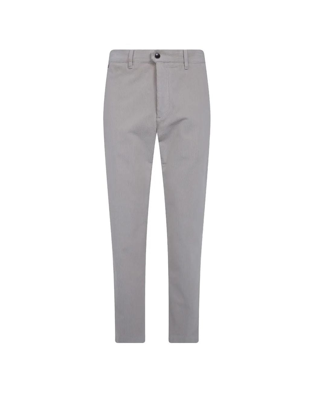 Incotex Gray Corduroy Chino Trousers for men