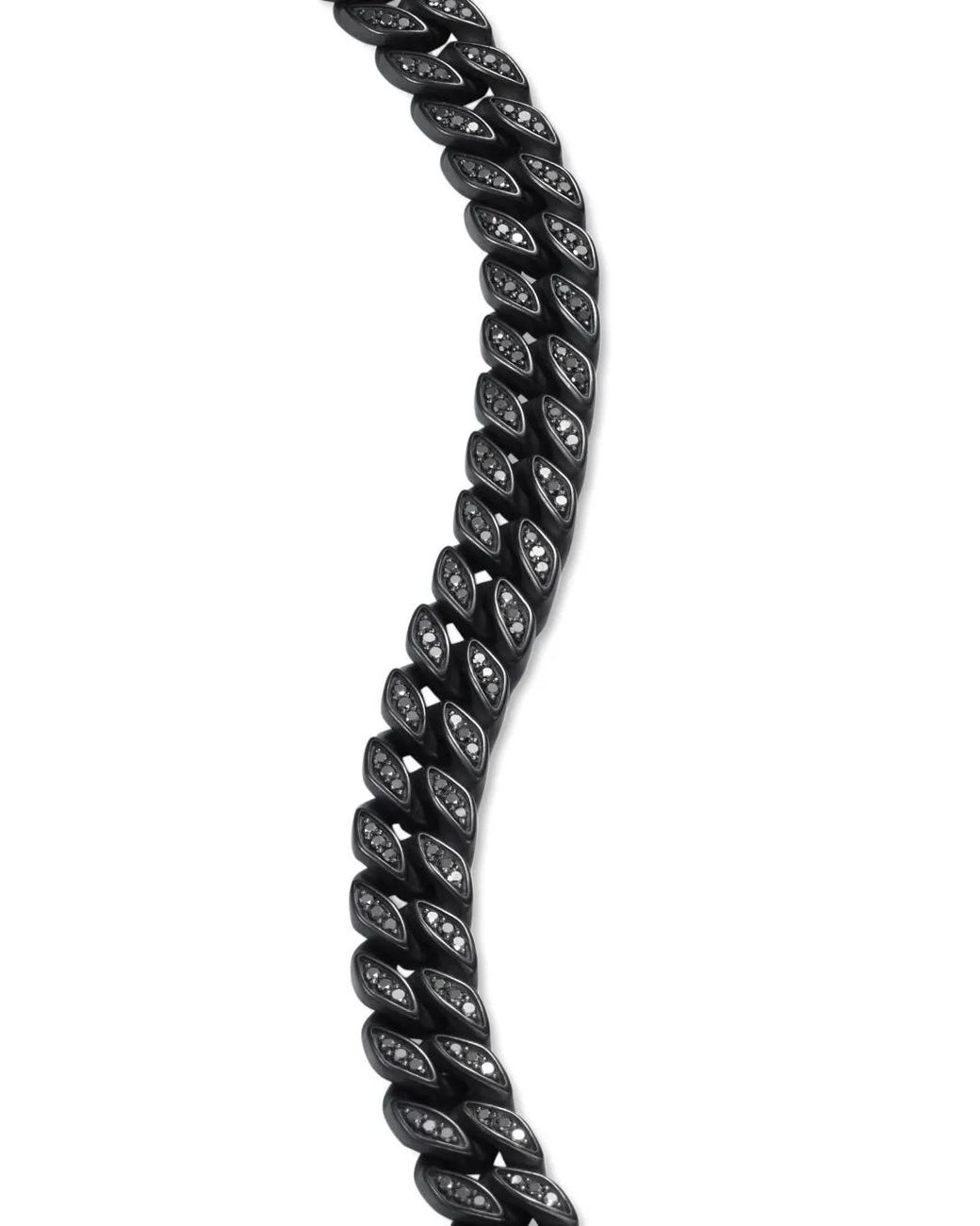 David Yurman White Curb Chain Diamond Bracelet (8Mm) for men