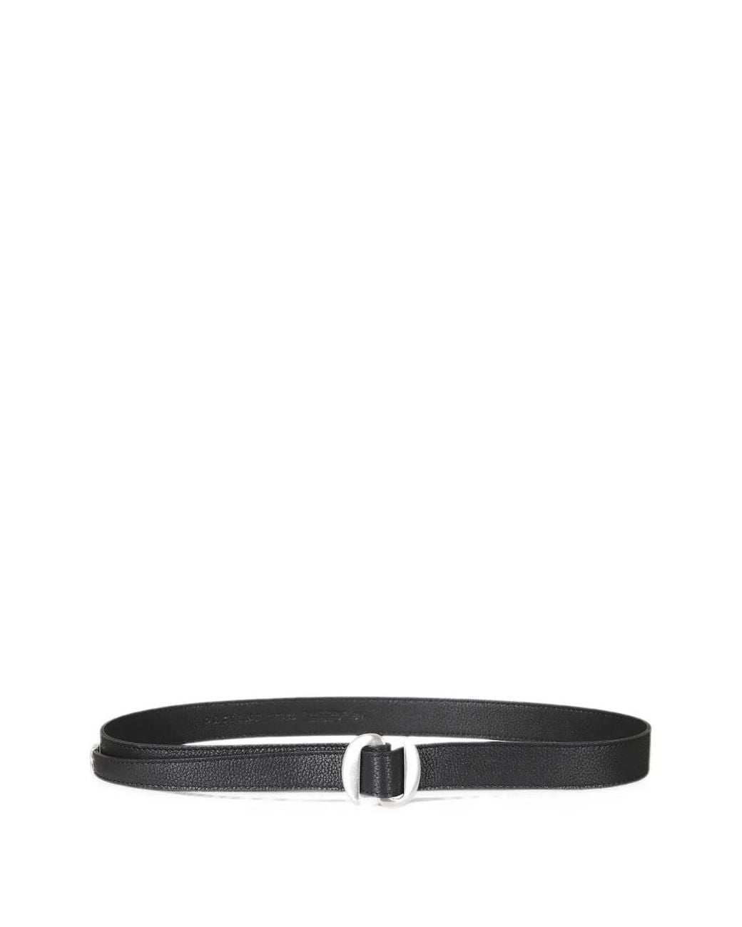 Orciani White Broken O Pegaso A Leather Belt