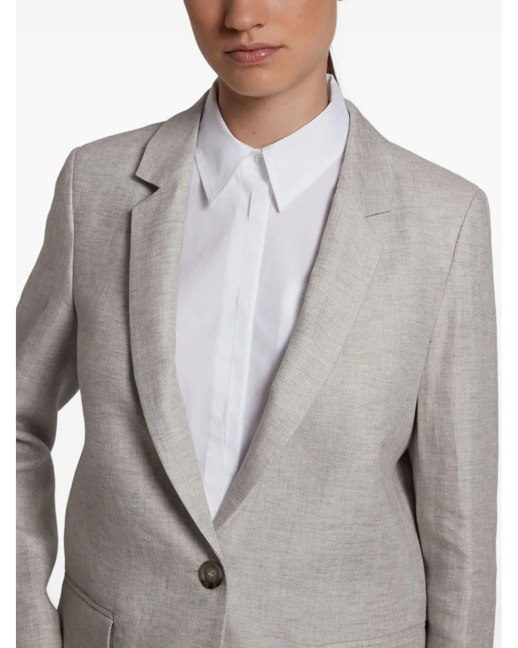 Peserico Gray Tailored Blazer