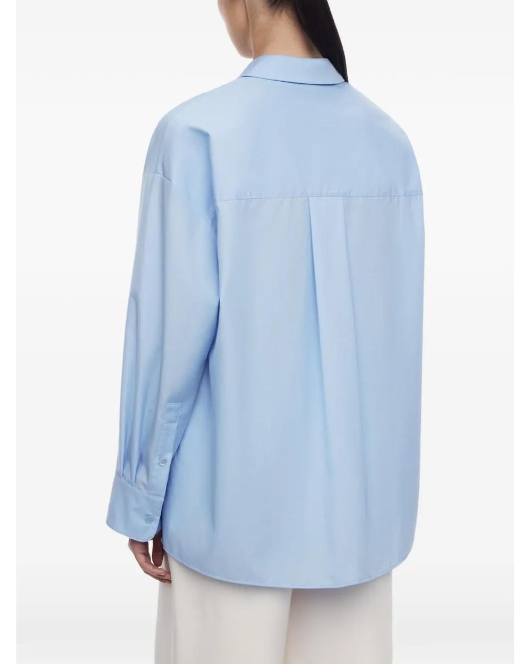 12 STOREEZ Blue Tilda Cotton Shirt