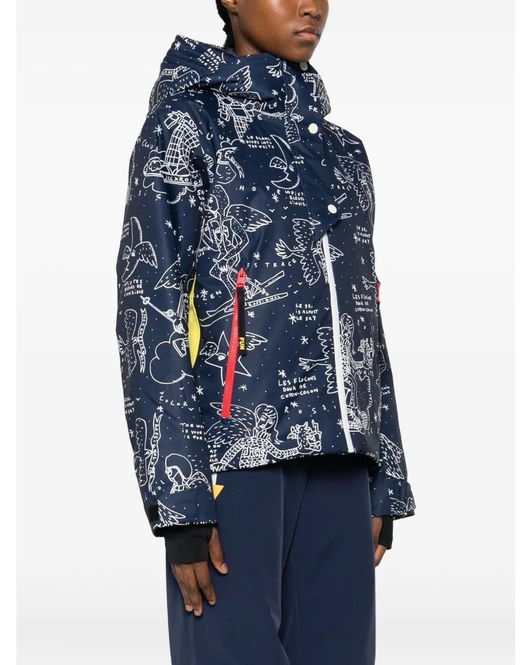 Rossignol Blue X Jcc Constellation-Print Hooded Ski Jacket