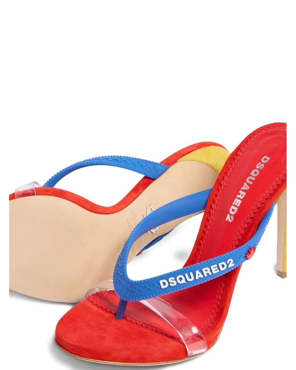 DSquared² White Wild2 Mule Sandals
