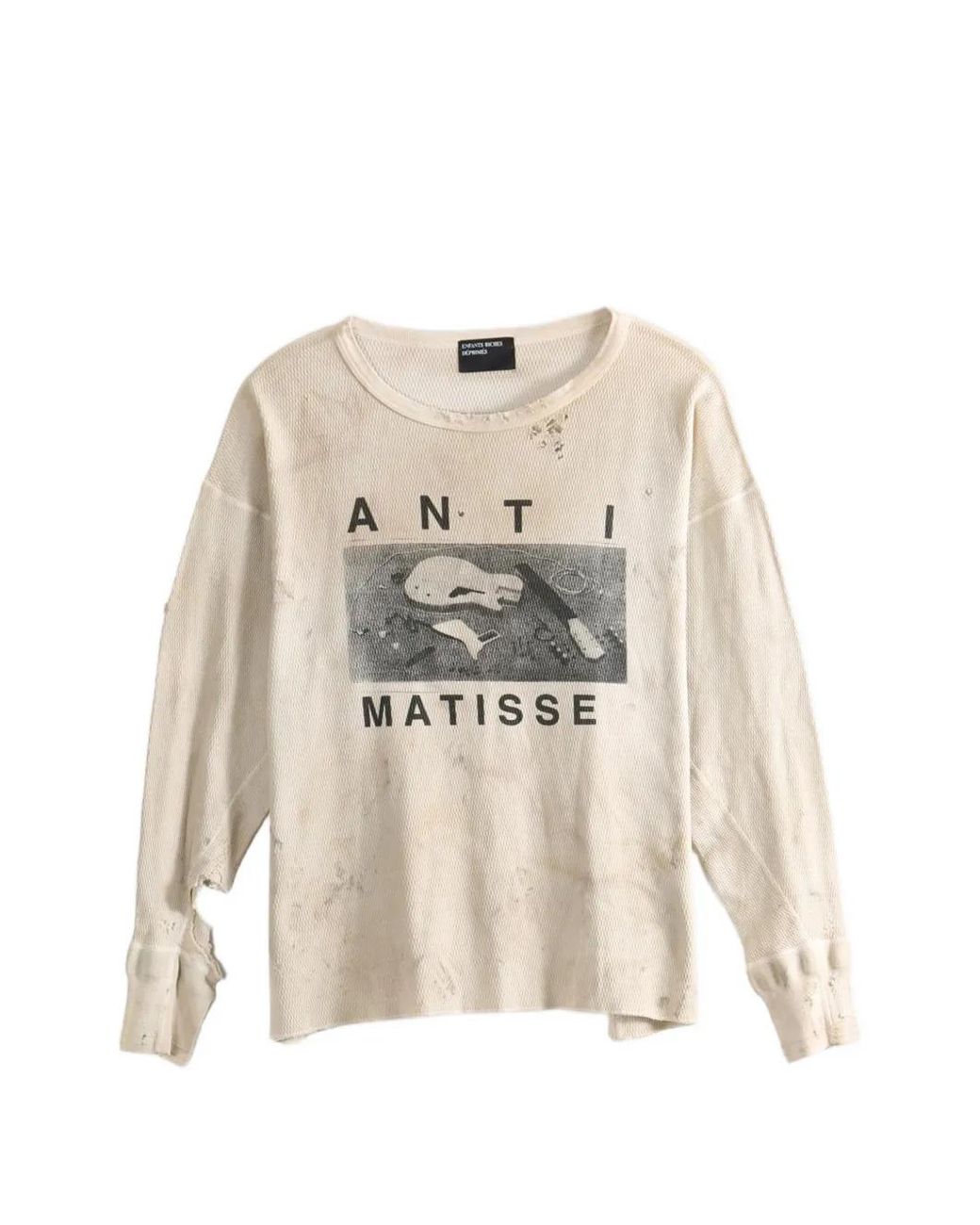 Enfants Riches Deprimes White Distressed Graphic-Print T-Shirt for men