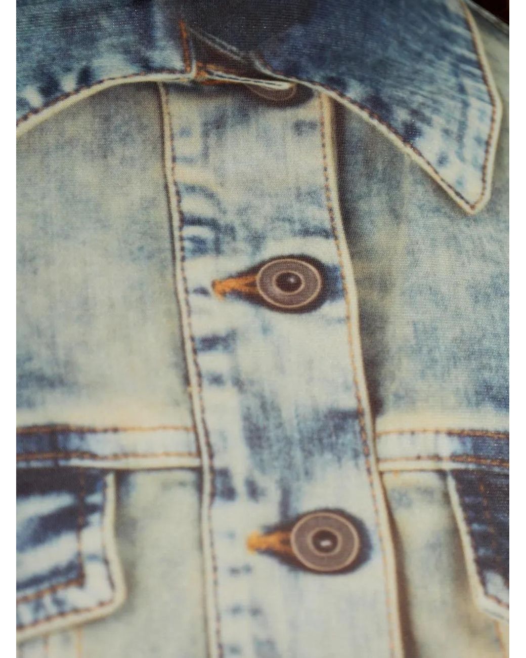 KNWLS Blue Halcyon Buttoned Denim Top