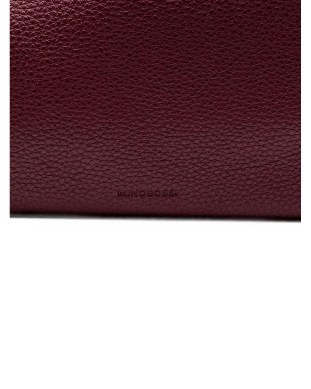MINOBOSSI Purple Medium Adele Leather Tote Bag