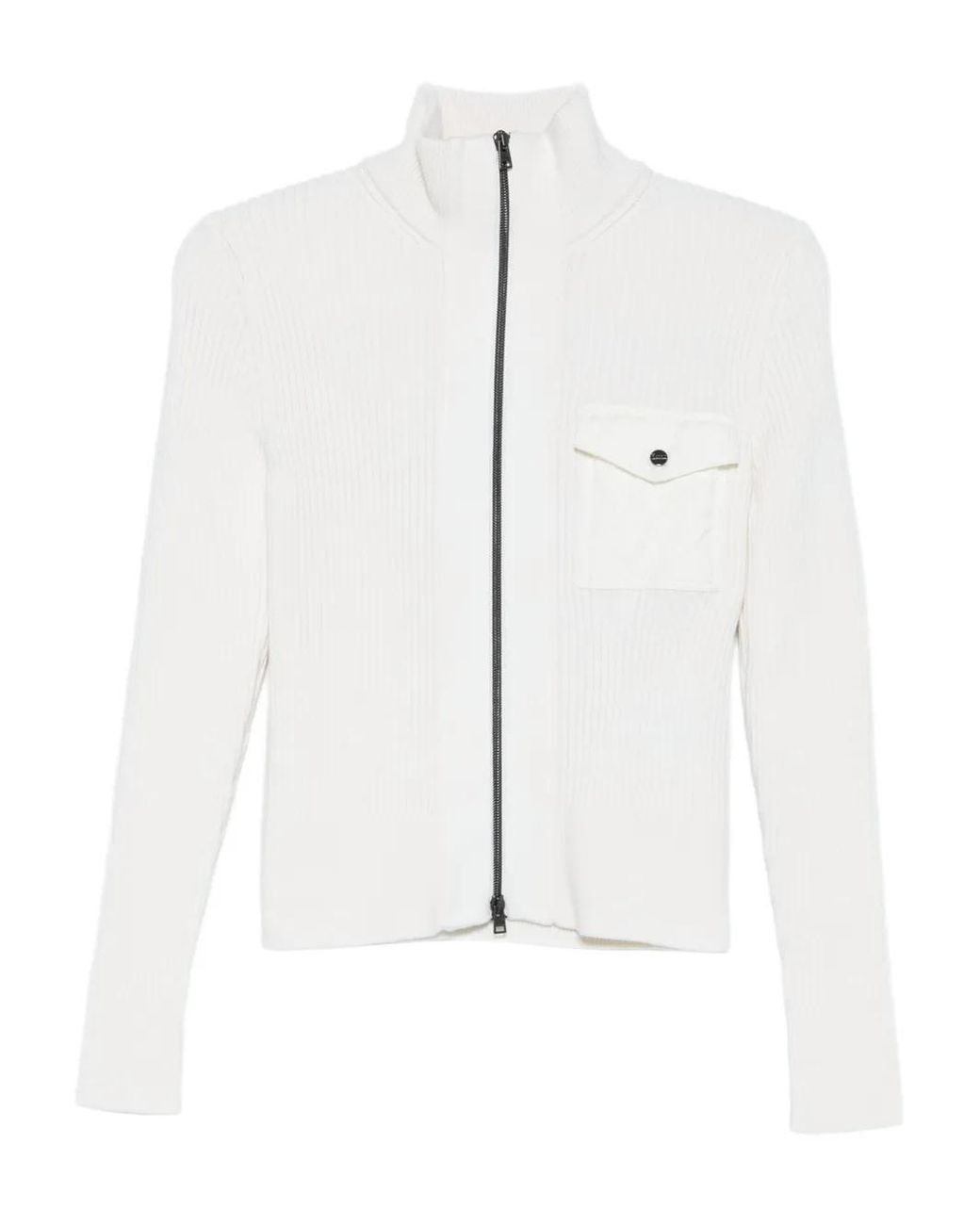 Herno White Jacke Mit Reißverschluss