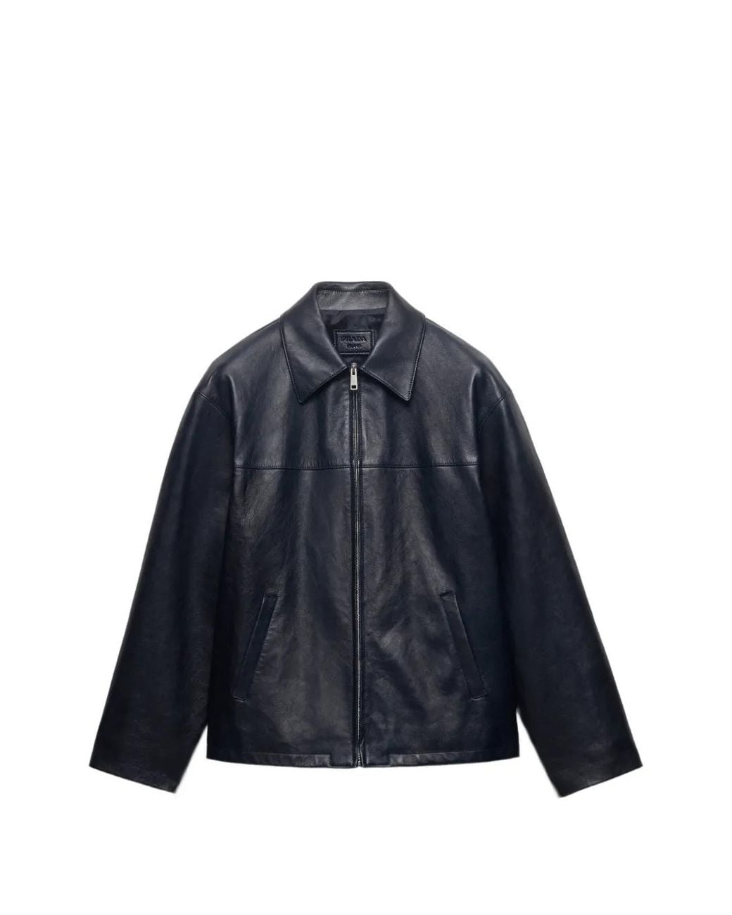 Prada Blue Nappa Leather Jacket for men