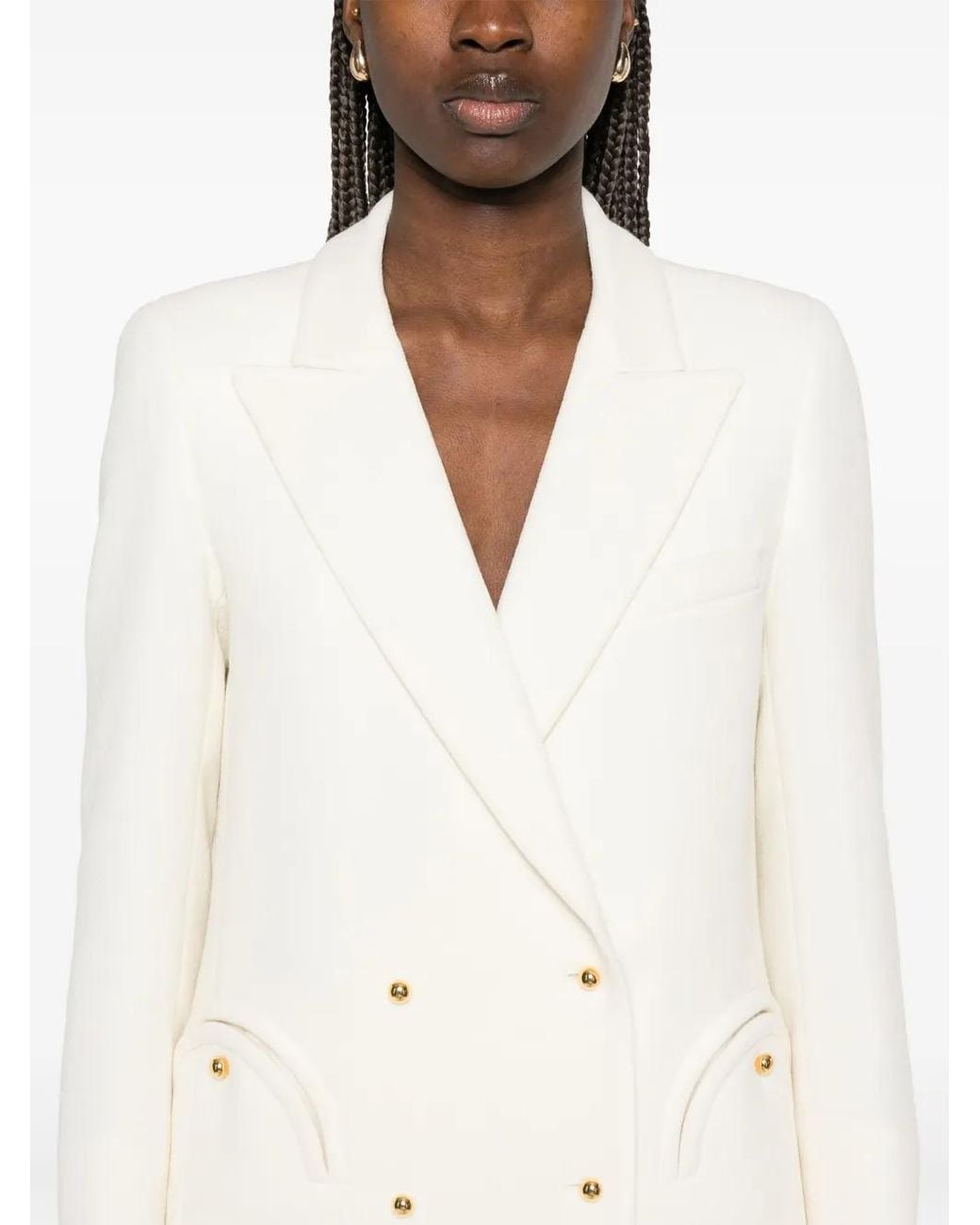 Blazé Milano White Double-Breasted Blazer
