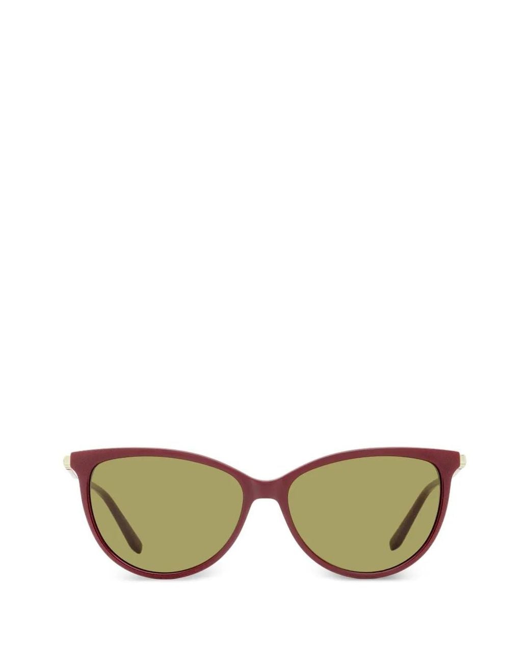 Ferragamo Eyewear Green Lunettes De Soleil Gancini À Monture Papillon