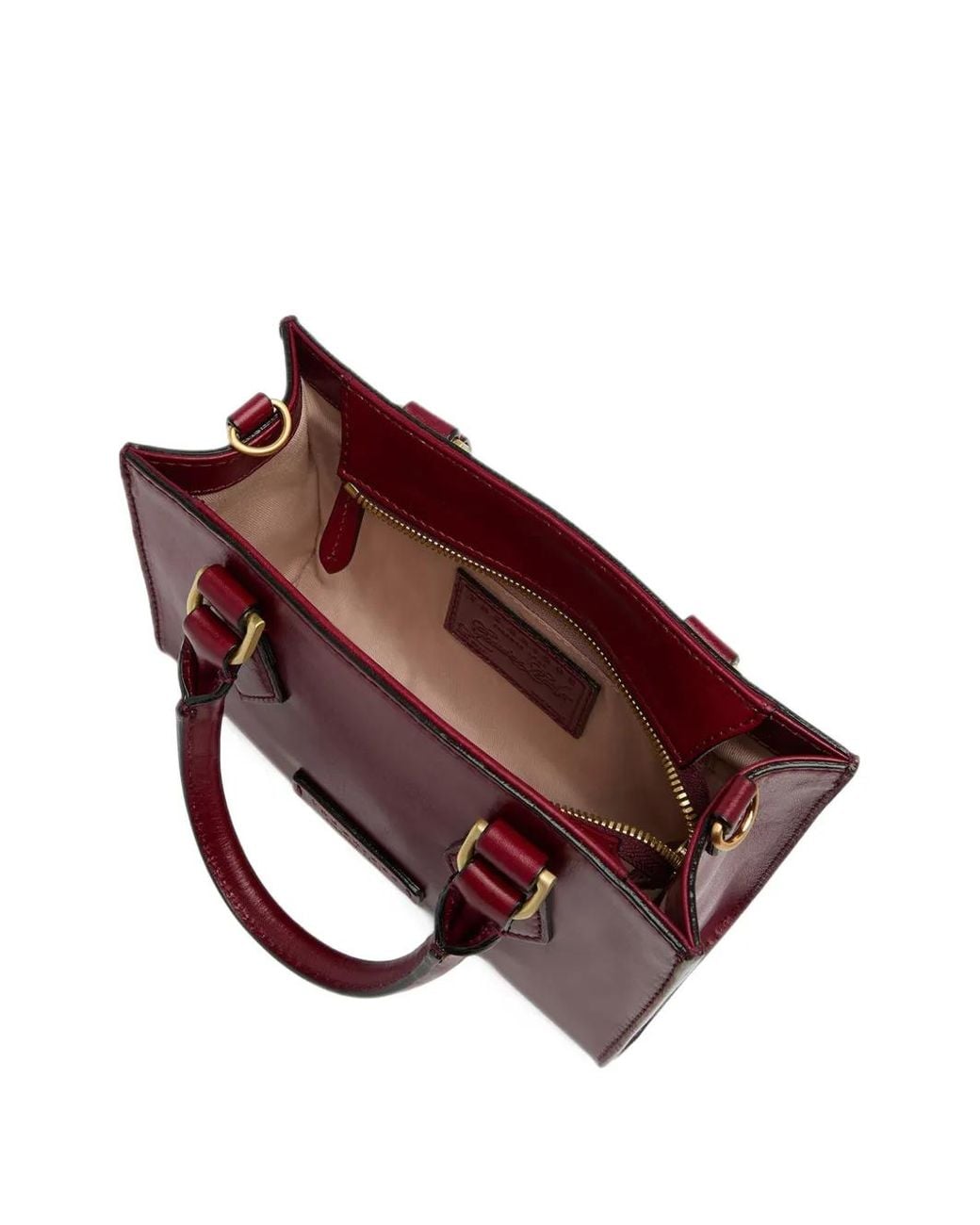 The Bridge Red Leather Tote Bag