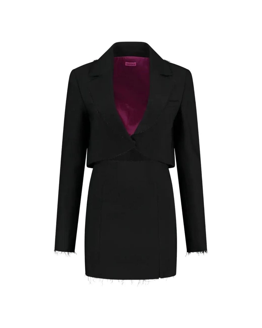 GAUGE81 Black Hadera Cutout Tailored Mini Dress
