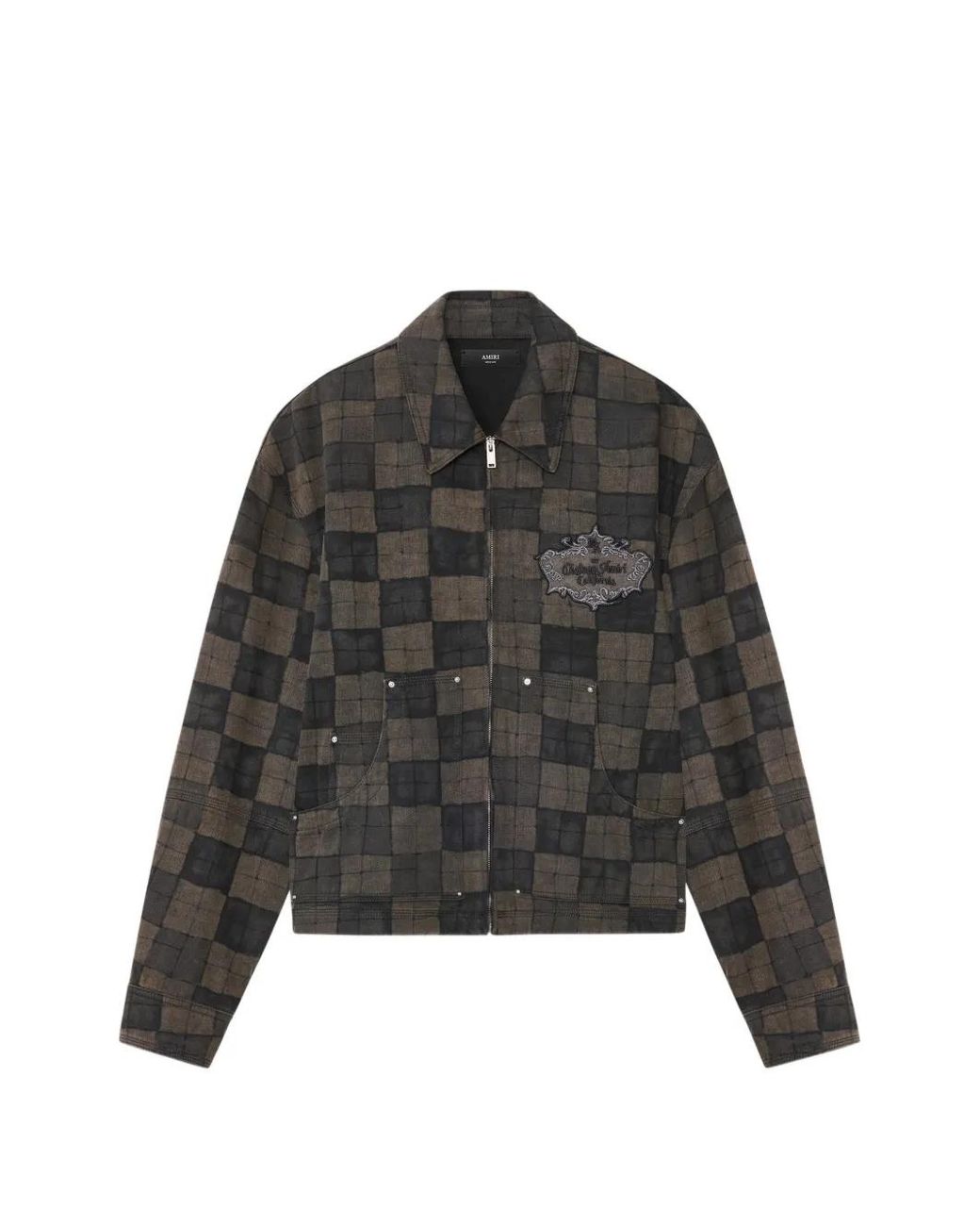 Amiri Black Chateau Crest Denim Jacket for men