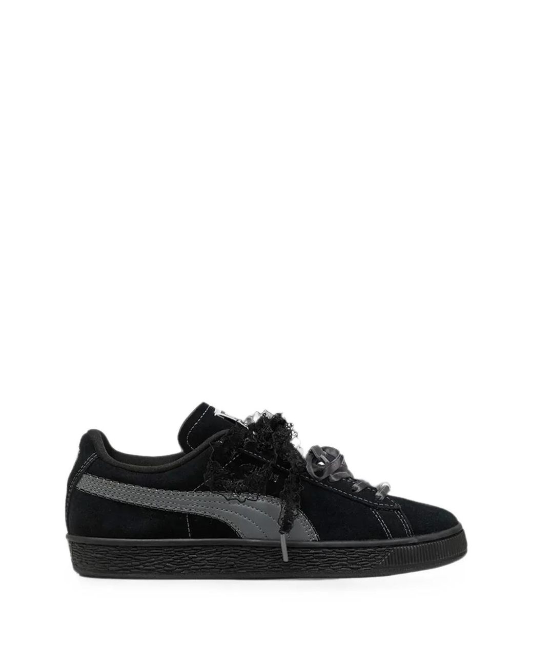 PUMA Black Suede Bloom Sneakers