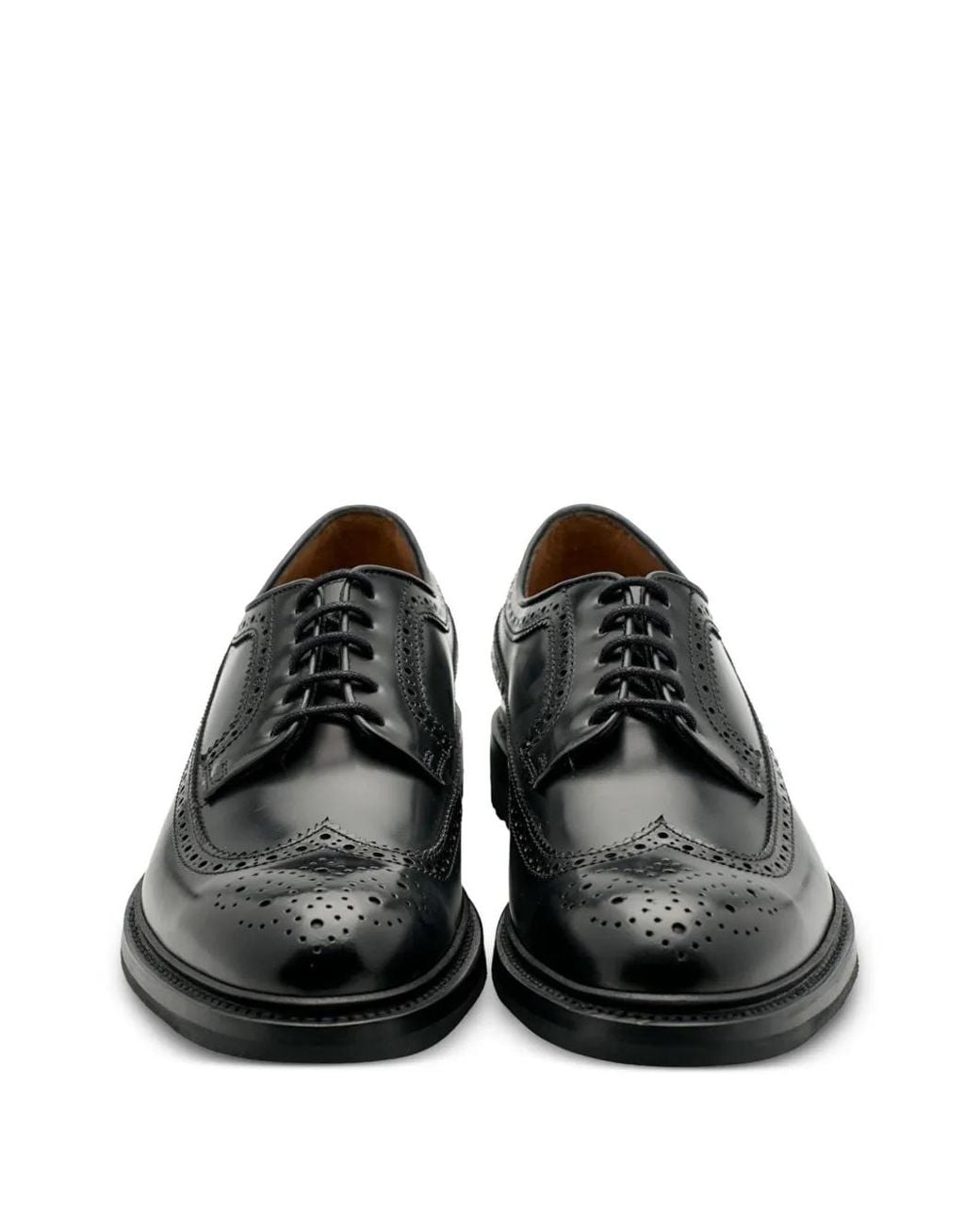 Lottusse Black Walton Brogue Derby Shoes for men