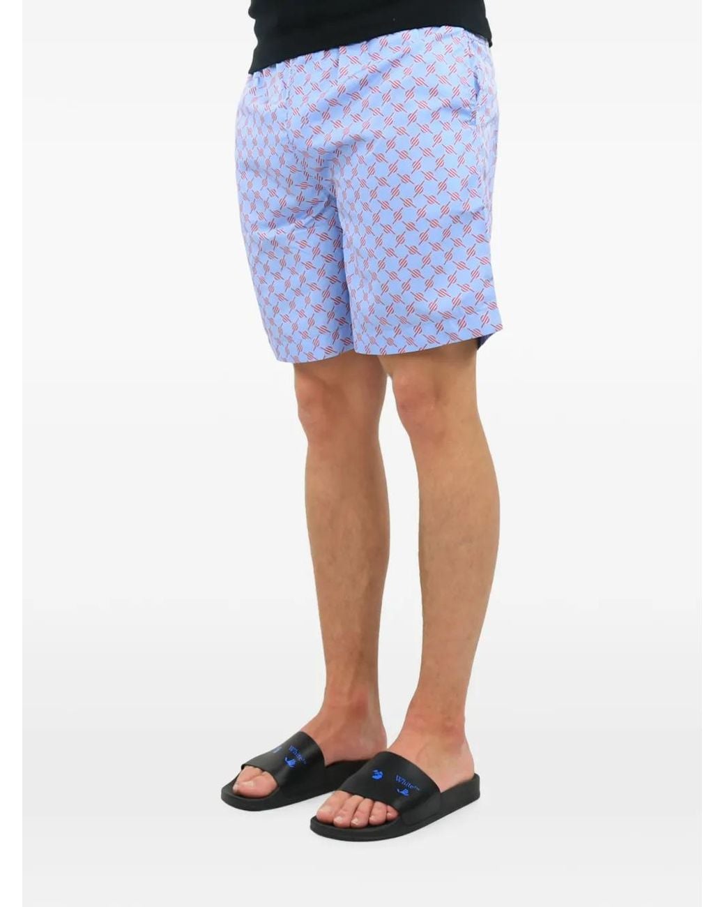 Daily Paper Blue Kali 2 Monogram-Print Shorts for men