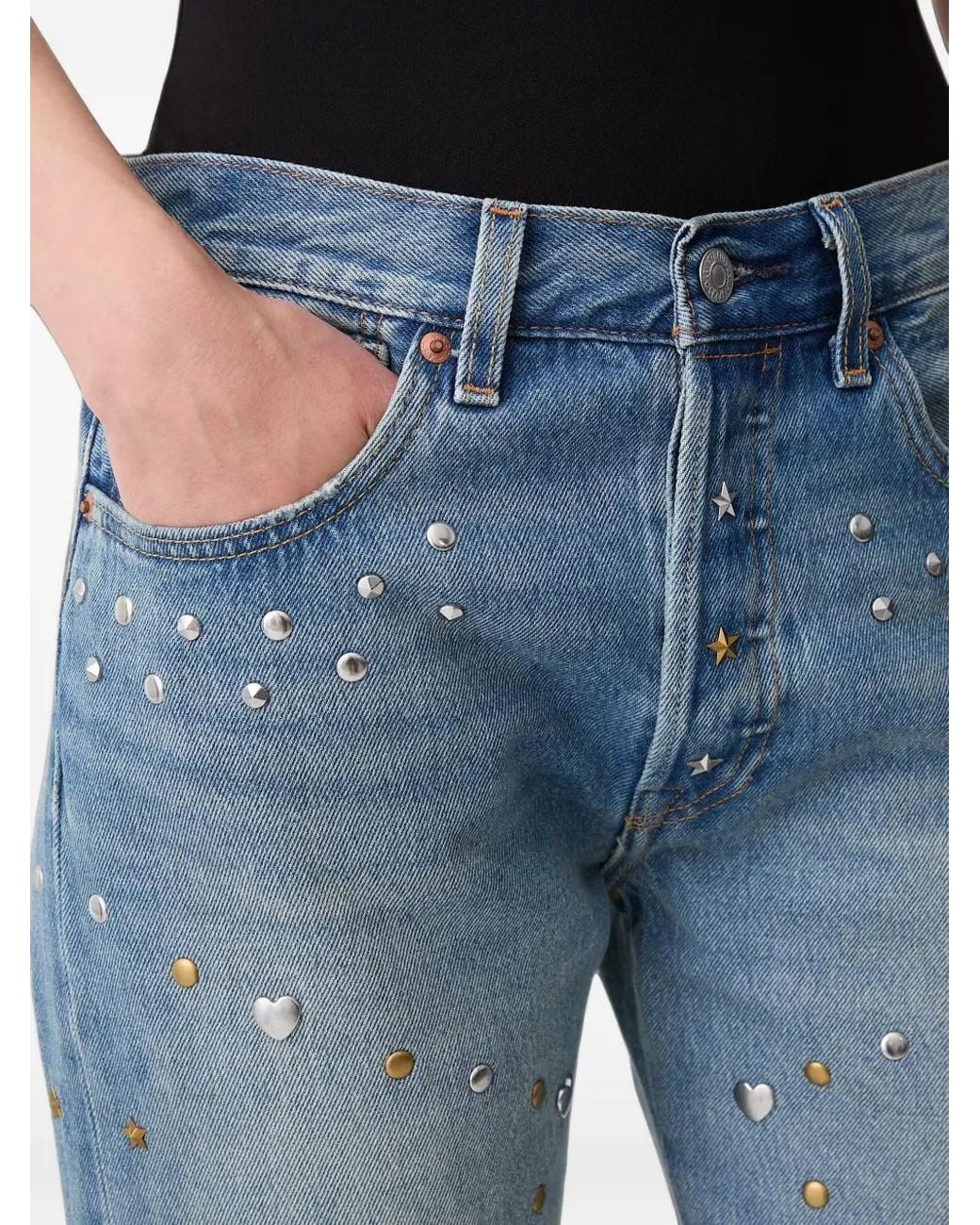 Levi's Blue Pride 501 Stud-Embellished Jeans