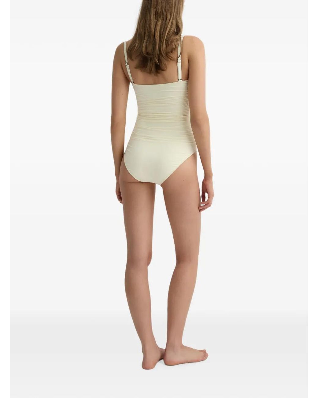 Bondi Born White Raya Ruched Swimsuit