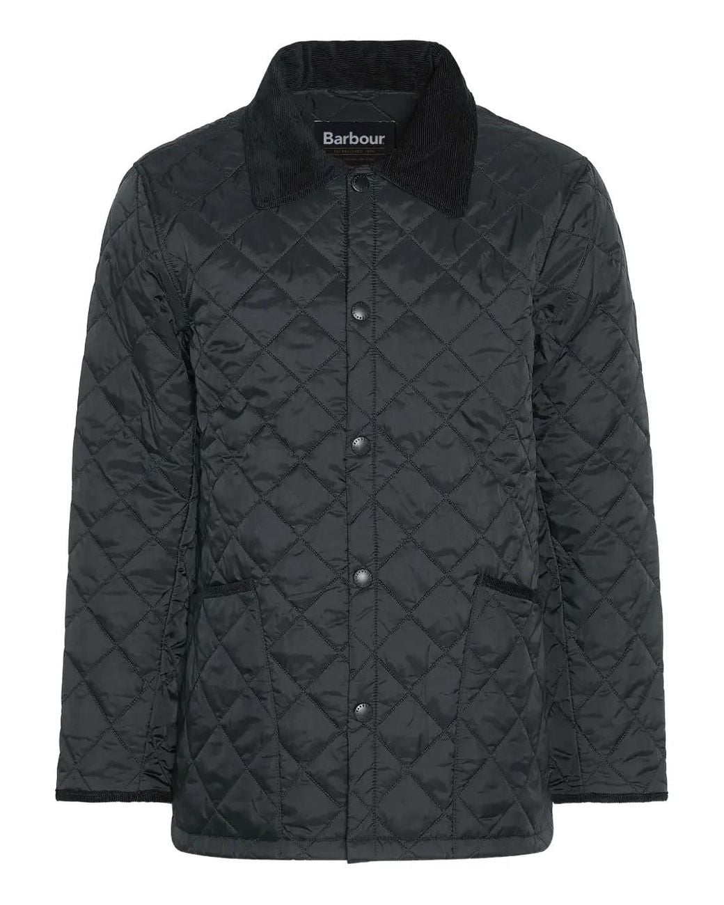 Barbour Black Liddesdale Diamond-Quilted Jacket for men