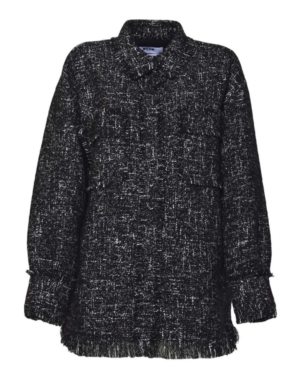 Camicia Con Frange di MSGM in Black