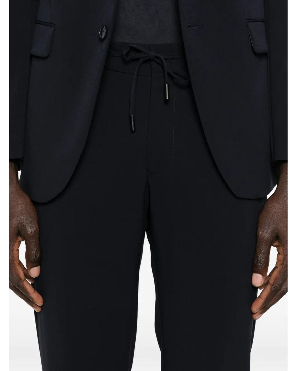 Karl Lagerfeld Blue Pace Drawstring-Fastening Trousers for men