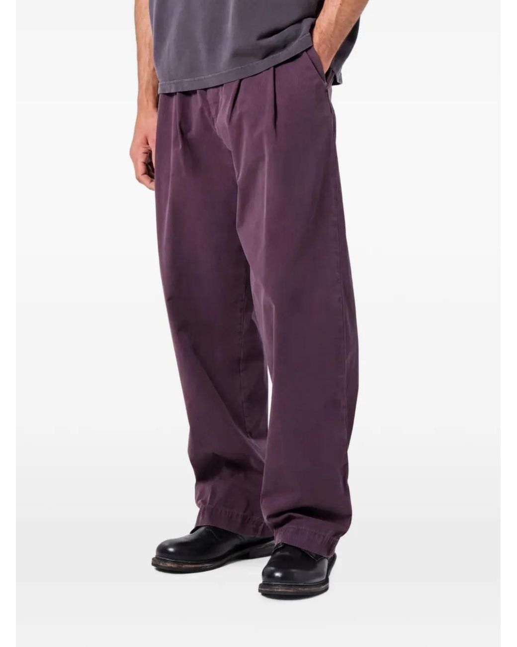 Agolde Purple Pantalon Slater À Détails Plissés for men