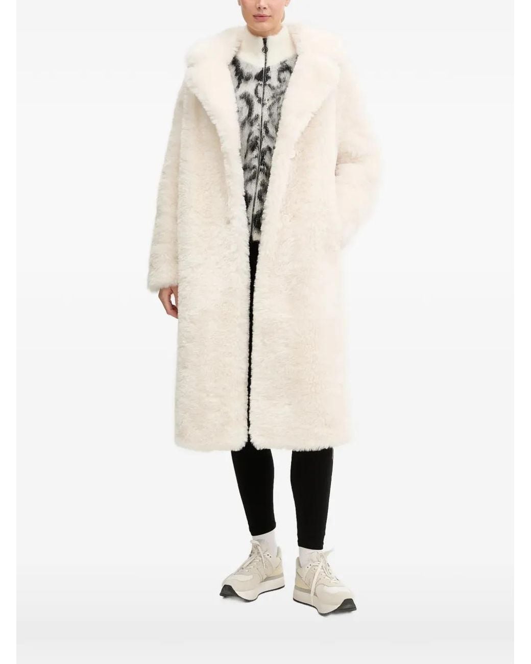 Sportalm Natural Manteau Croisé En Fourrure Artificielle