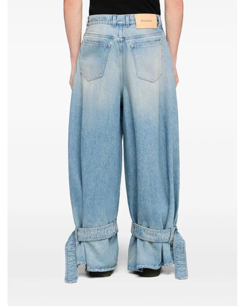 J.W. Anderson Blue Buckled Cuff Jeans for men
