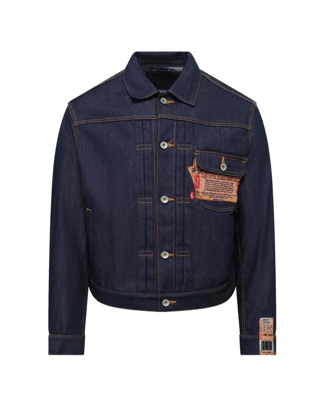 Doublet Blue Air Yarn Denim Jacket for men