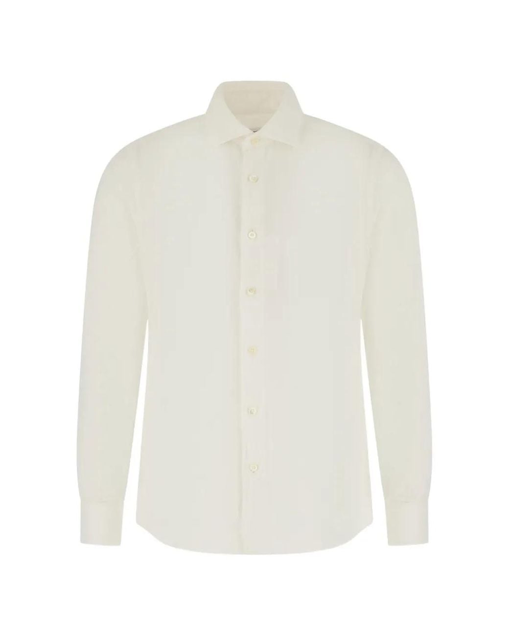 Alessandro Gherardi White Regent Long-Sleeve Corduroy Shirt for men