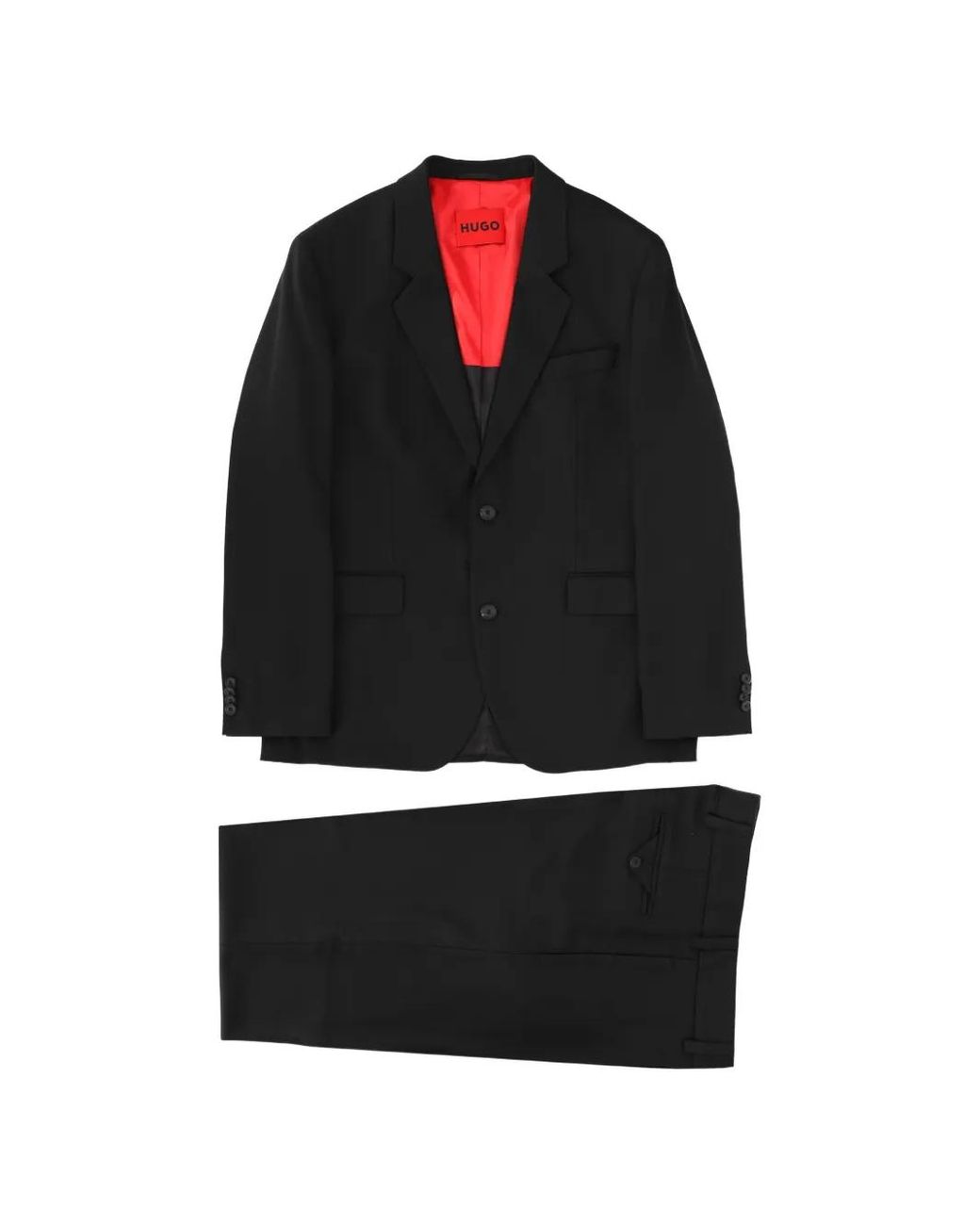 HUGO Black Single-Breasted Extra-Slim-Fit Suit Suit for men