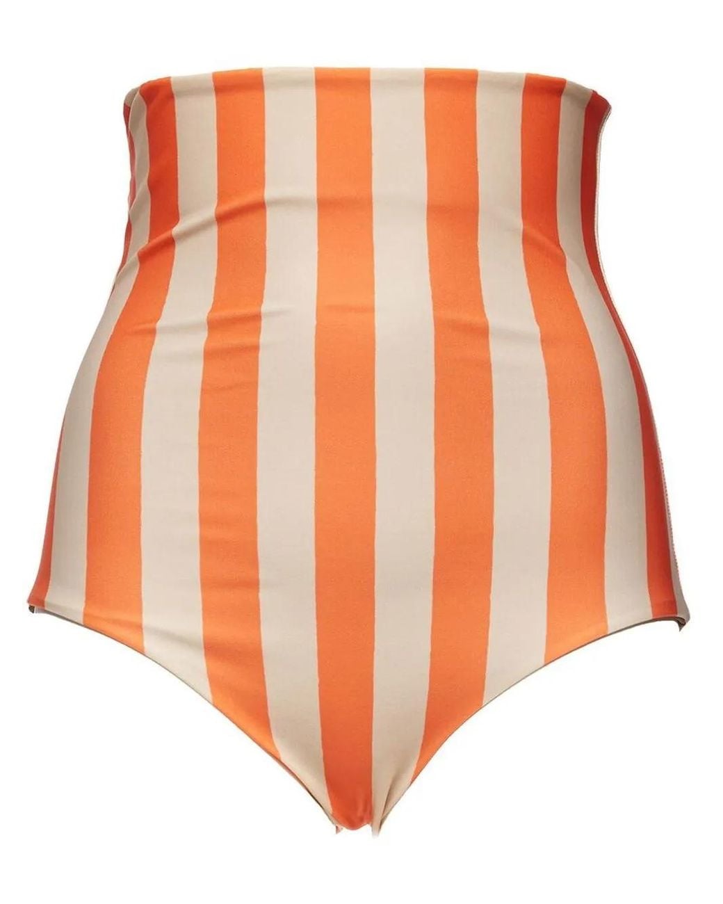LaDoubleJ Orange Bas De Bikini À Taille Haute
