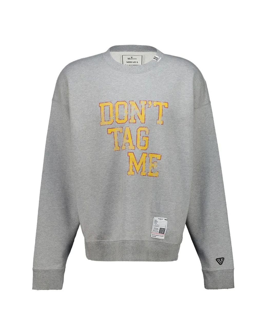 Maison Mihara Yasuhiro Gray Don'T Tag Me Printed Sweatshirt