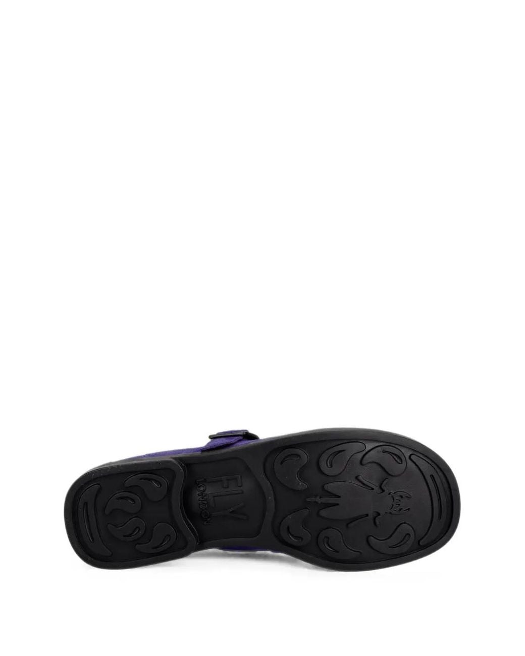 Fly London Purple Buckle-Fastening Suede Shoes