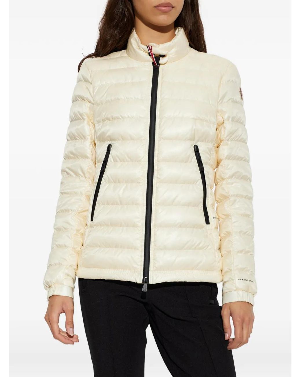 Moncler Natural Walibi Quilted Ski Jacket