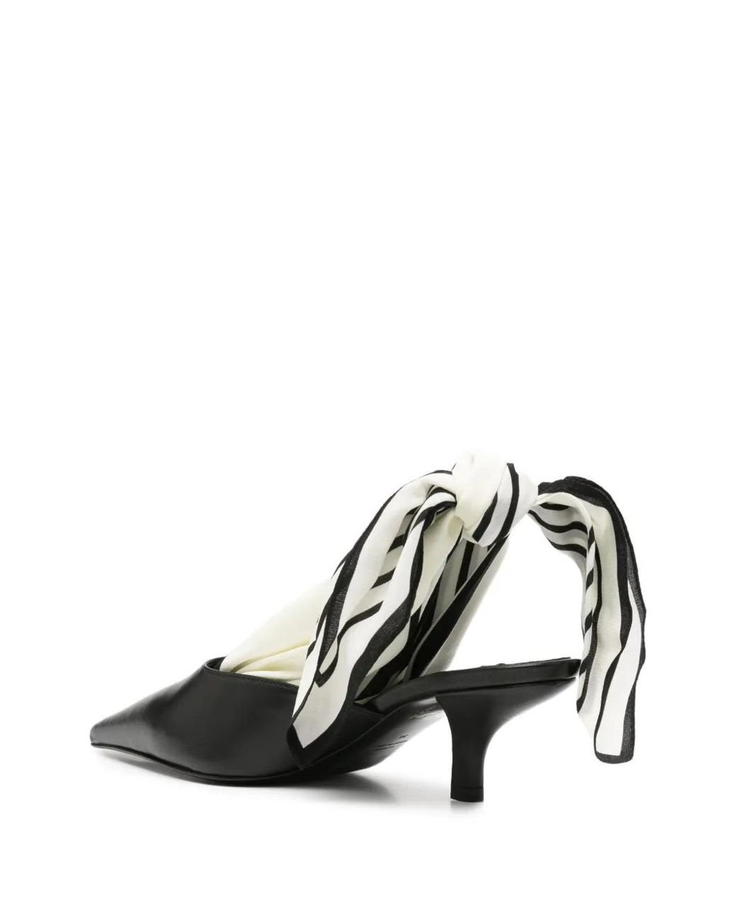 Totême Black Scarf-Detail Nappa Slingbacks