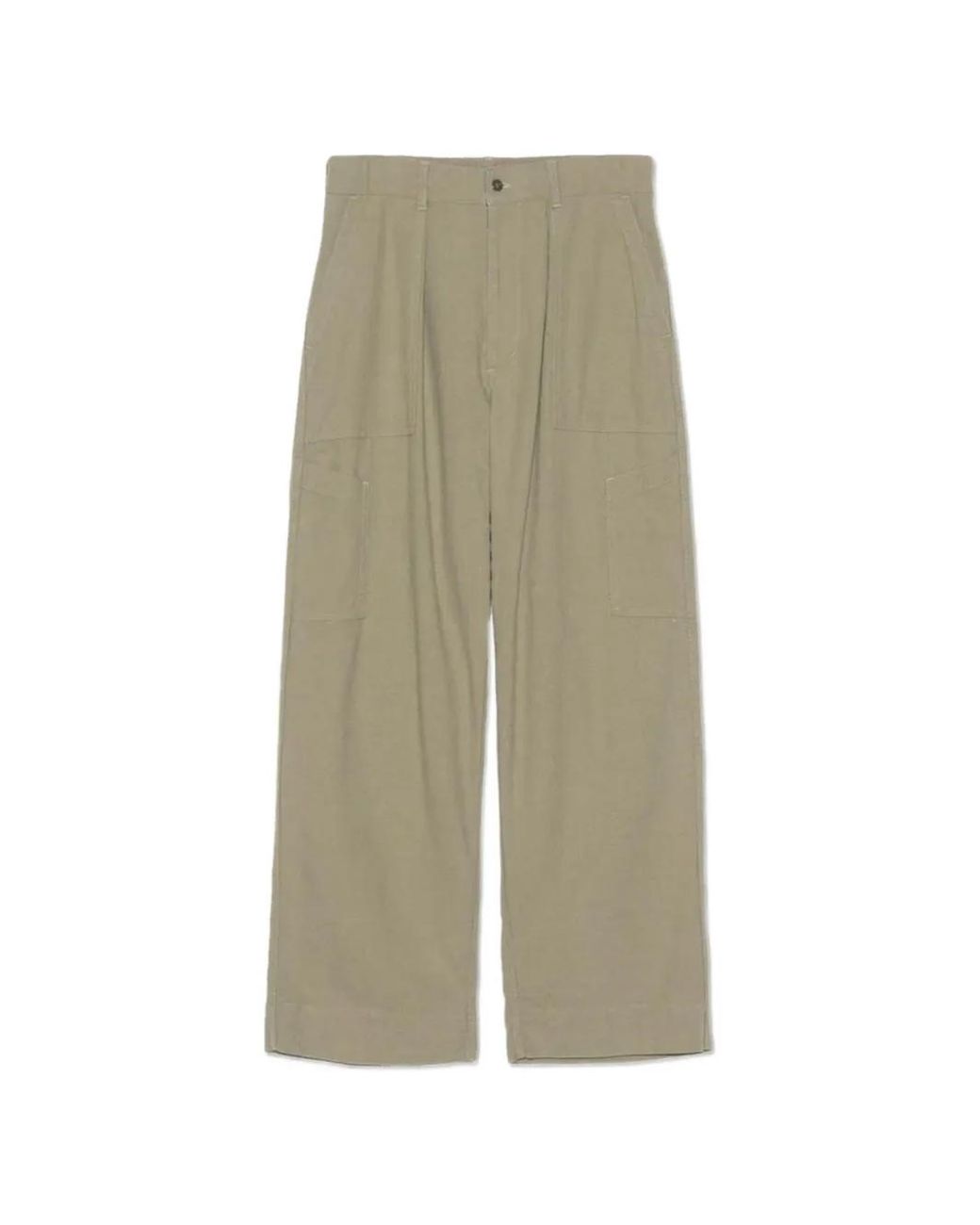 Nanamica Green Silk-Nep Twill Trousers for men