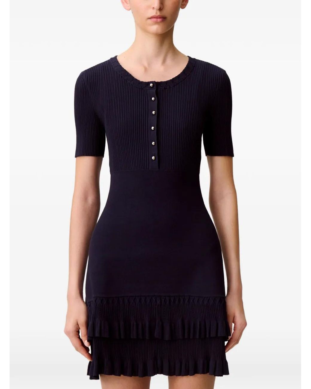 Claudie Pierlot Black Fitted Knit Dress
