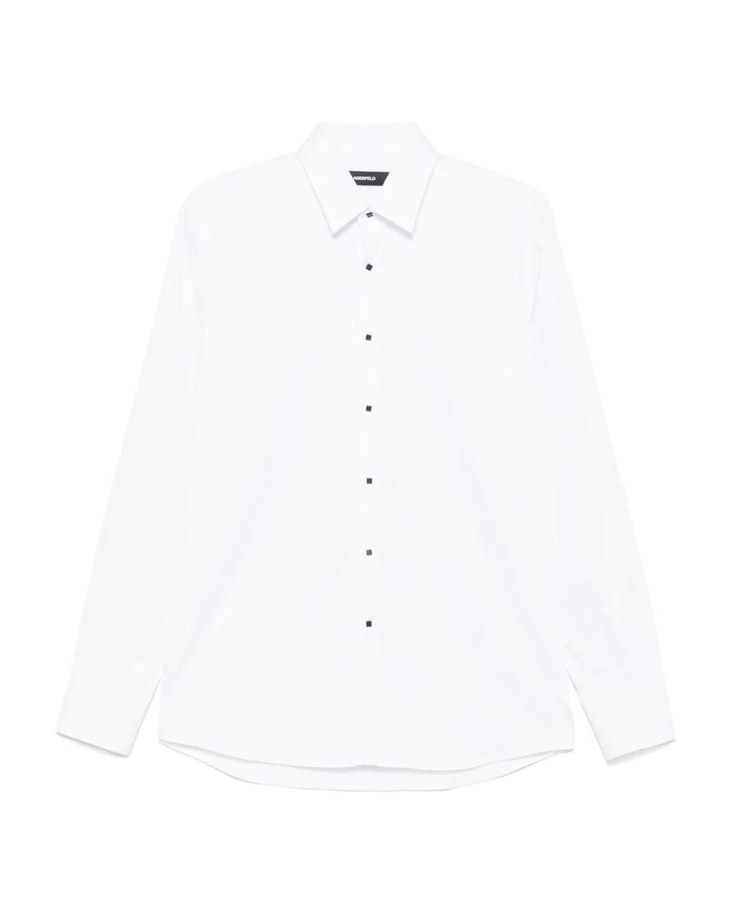 Karl Lagerfeld White Cotton Shirt for men
