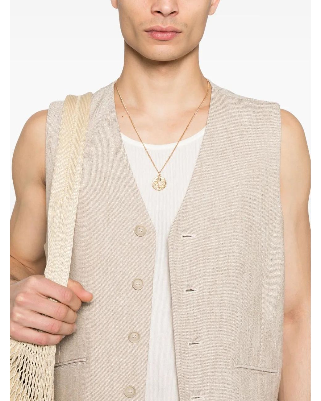 Chaleco George Jonathan Simkhai de hombre de color Natural