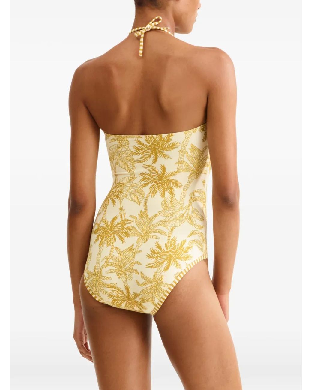 Eres Metallic Ailleurs Bustier Floral-Print Swimsuit