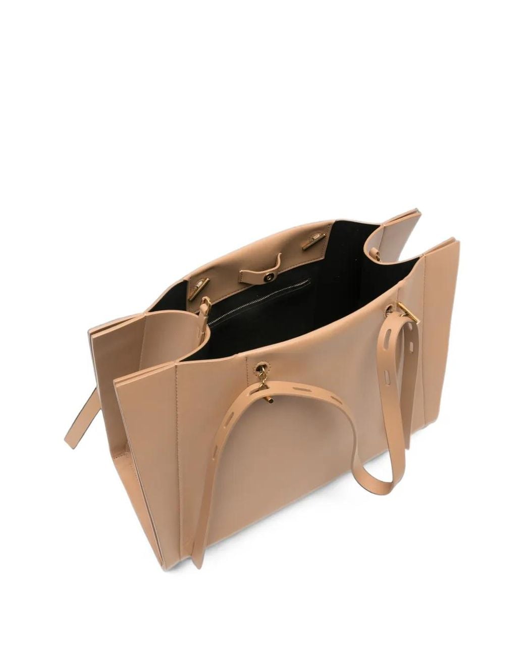 MINOBOSSI Natural Paula Leather Tote Bag