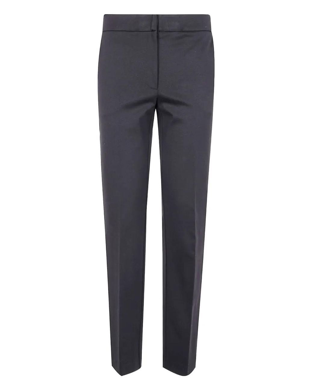 Twinset Blue Logo-Plaque Trousers