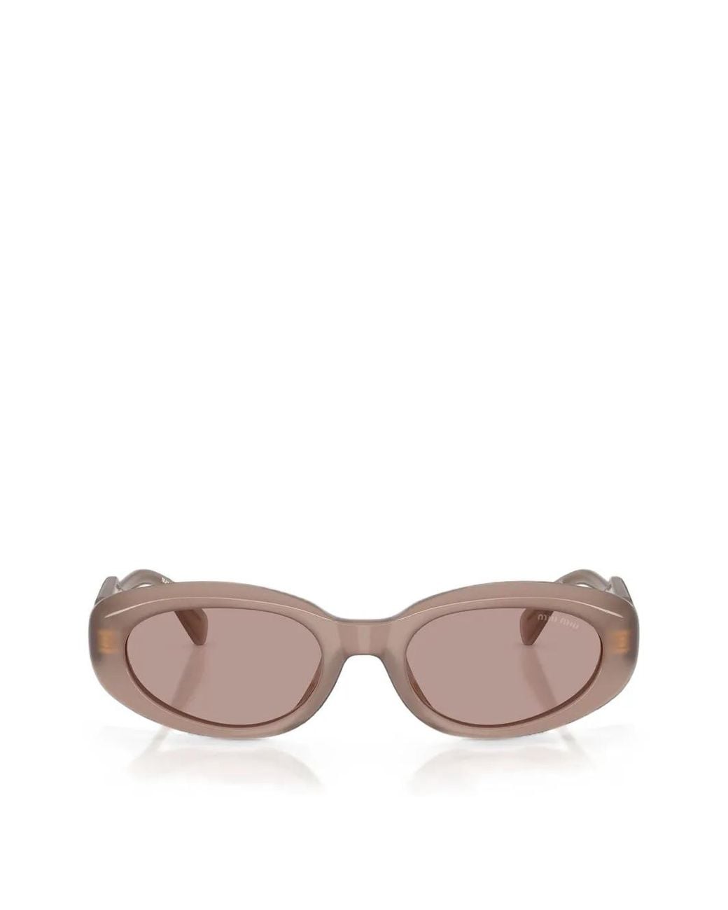 Miu Miu Pink Oval-Frame Sunglasses