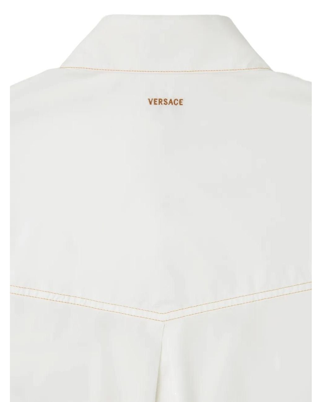 Versace White Cotton-Poplin Loose Shirt for men