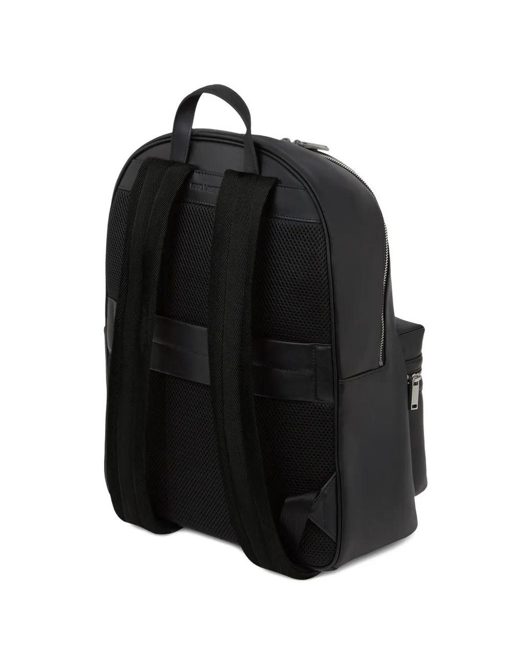 Karl Lagerfeld Black Logo-Patch Backpack for men