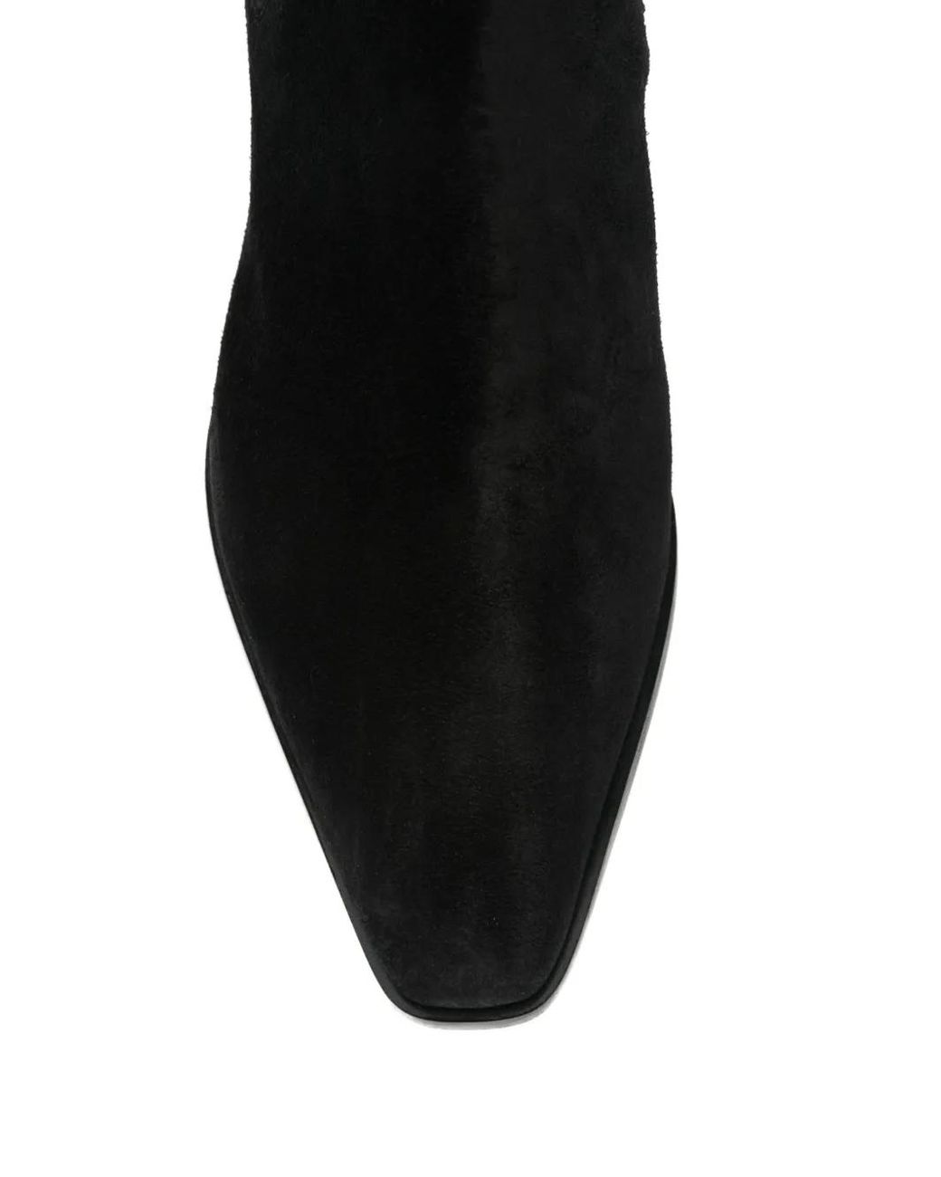 Aeyde Black Bottines Agata En Daim À Bout Pointu